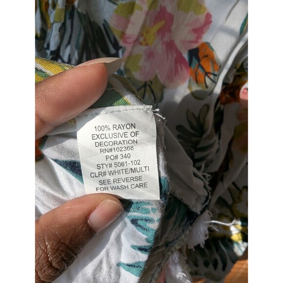 Blue Island Coverup swim tropical dress womens L - Picture 9 of 13